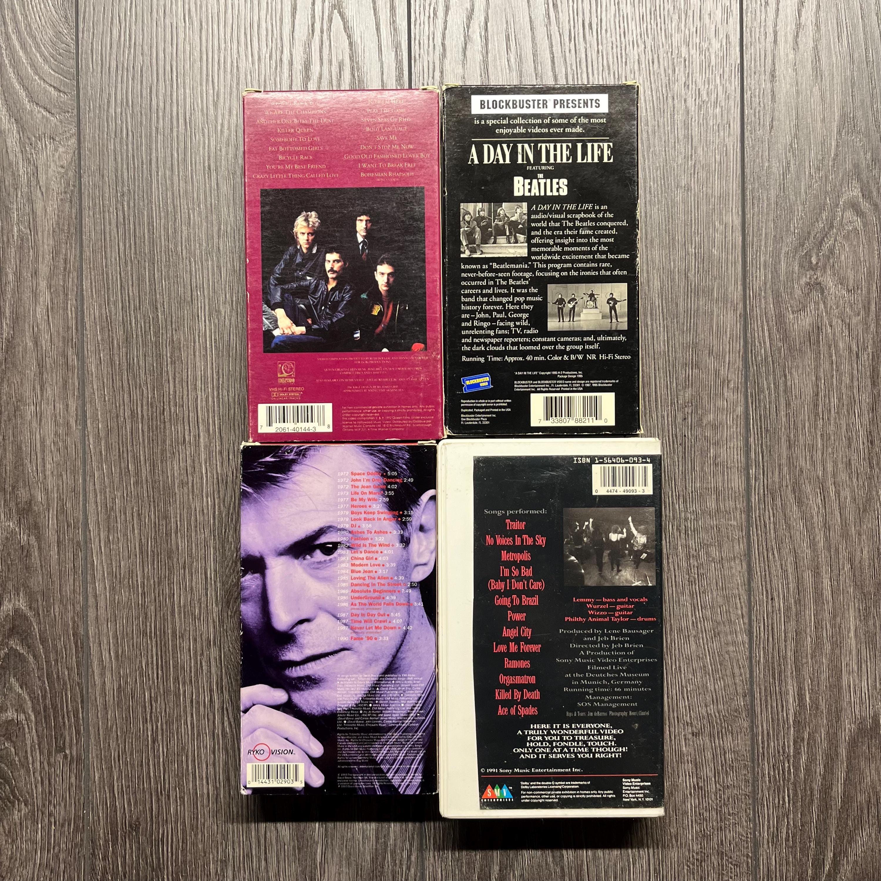 Music Concert Band VHS Tape Motorhead Live Bowie Video