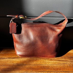 Vintage Coach Mini Soho Leather Hobo Bag Brown 4145 Handbag 