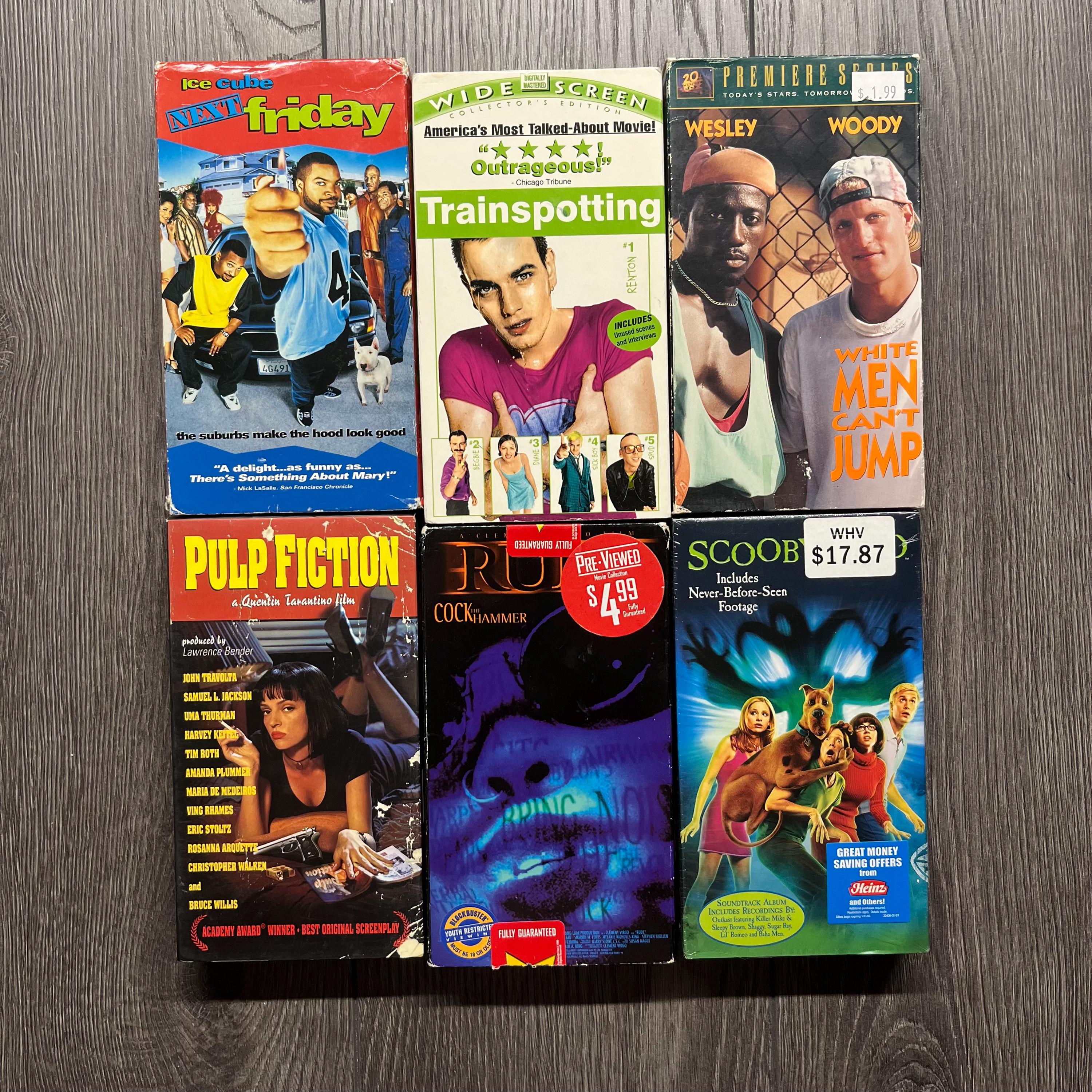 Classic Cult Film Movie Vhs Lot Next Friday Trainspotting White