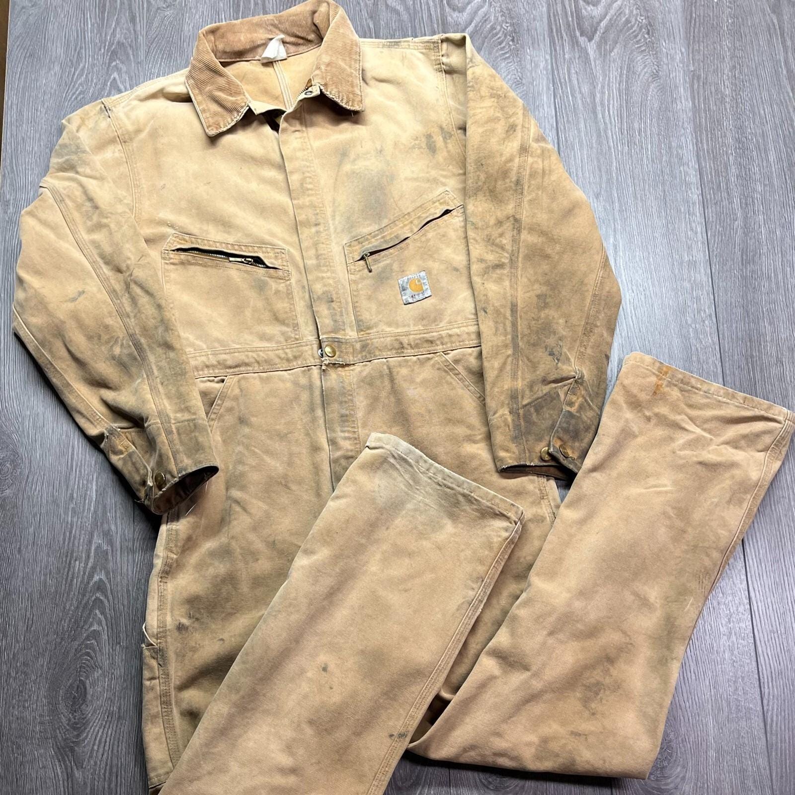 【USA-vintage】carhartt cover-all 80s 90s Vintage carhartt lined coveralls - Gem