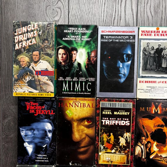 Horror Vhs Mimic Omen Hannibal Mummy Gorilla Terror Triffids Dr
