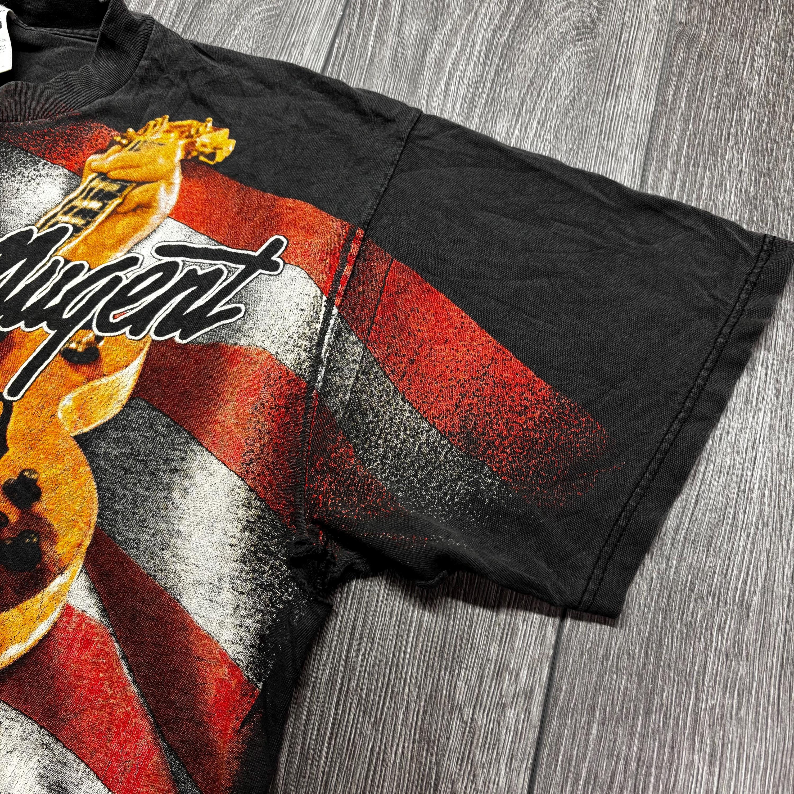 Vintage Ted Nugent Shirt XL Black Faded Rock N Roll Winterland
