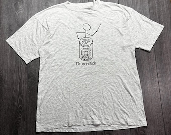 Vintage Ice Cola jaren 80 XL T-shirt enkele steek grijs zeldzame promo zacht dun