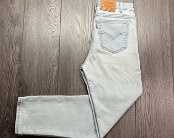 1990s Levis 537 Light Blue Jeans Vintage Made in Canada 100