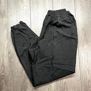 Vintage Nike Mens Track Pants Black 90s Cuffed XL W32 L32 Swishy