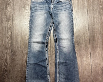 Jeans Silver Jeans Co Suki Mid Bootcut W28 L32 Lavaggio medio Cuciture a contrasto L9916