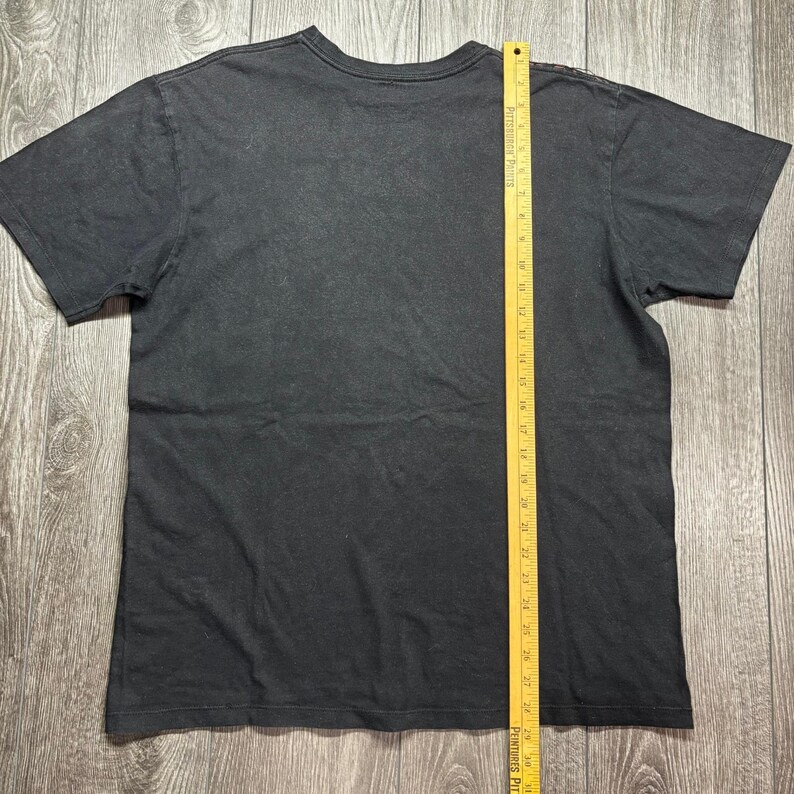 Avirex Mens XL Graphic T-Shirt Black Skull Fleur De Lis Crown Y2K Streetwear image 6