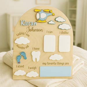 Achievement Milestone Wood Board with Customizable Dry Erase Surface