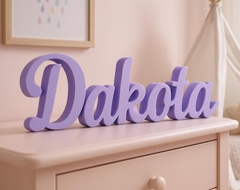 Personalized Nursery & Toddler Name Sign | 3D Printed Freestanding Name Decor