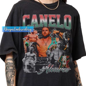 Vintage 90s Graphic Style Canelo Alvarez T-shirt, Canelo Alvarez Bootleg Rap Shirt, Retro Boxing Gifts For Man And Women Unisex T-shirt