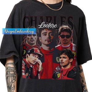 Vintage 90s Graphic Style Charles Leclerc T-shirt, Charles Leclerc Bootleg Rap Shirt, Retro Racing F1 Gifts For Man And Women Unisex T-shirt