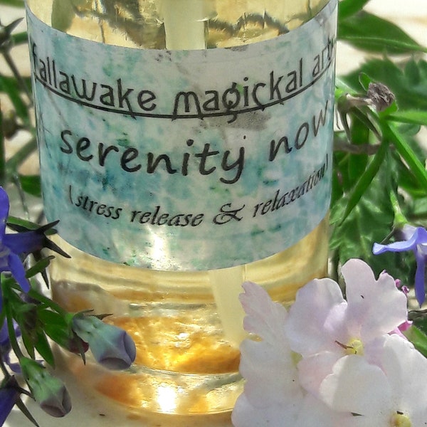 Serenity Now Magickal Ritual Mist Body Spray for Stress Release and Relaxation