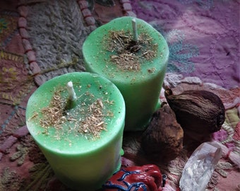 Heal Thyself Ritual Candles for Mind, Body, and Soul Aromatherapy, Sacred Herbal (2) Soy Blend Votives