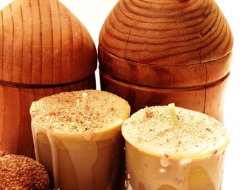 Happy Home Loaded Ritual Candles - Two (2) Brown Soy Votives Domestic Bliss, Prosperity, & Protection