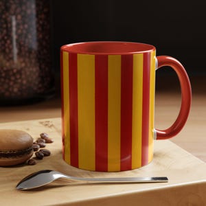 Bold Striped Coffee Mug, Vibrant Tea Cup, Unique Gift for Coffee Lovers, Colorful Home Decor, Fun Kitchen Accessory