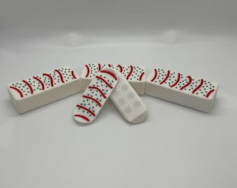 3D Printed Christmas Tree Magnetic Fidget Skateboard | Holiday Desk Toy