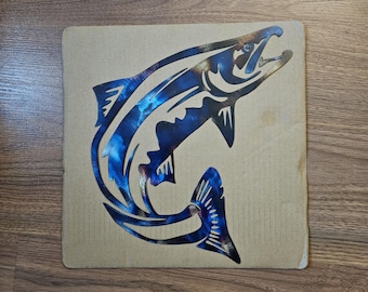 Beautiful salmon metal art