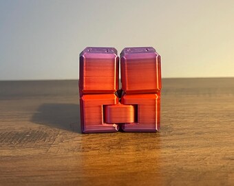 3D Printed Infinity Cube Fidget Toy | Stress Relief Desk Toy