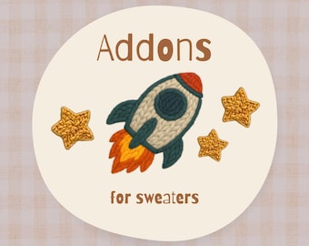 Addons for Sweaters: Added Design, Customized clothing for children, Custom Add-On