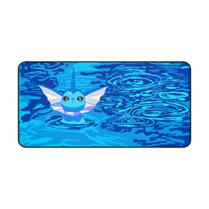 Custom Cute Water Type Eeveelution Themed XL Desk Mat for fans 32&quot;x16&quot;