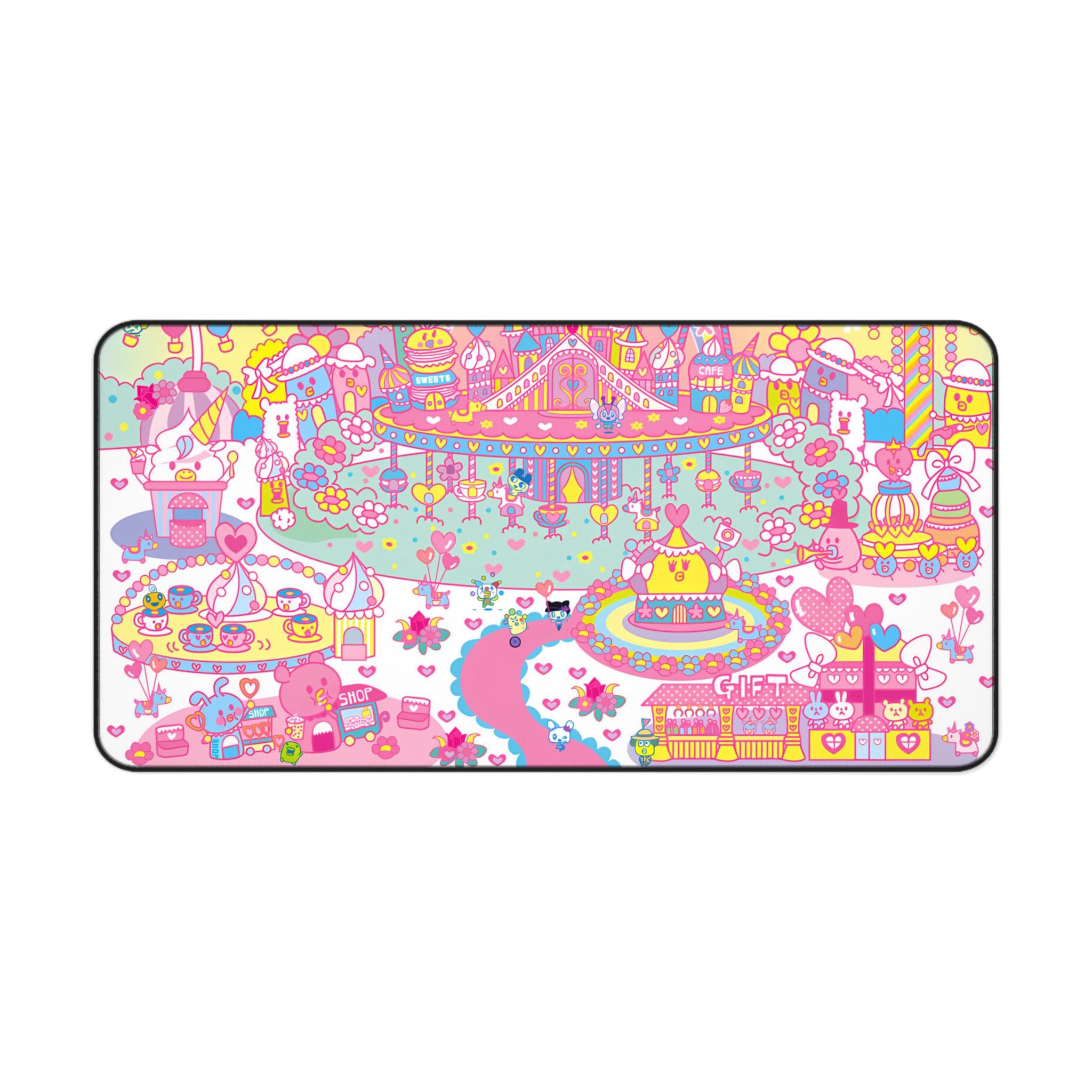 Custom Cute Tamagotchi Themed XL Desk Mat for Fans 32