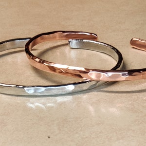 Anklet or Bracelet In Zinc Or Copper Single Or As A Set About 5 to 6 mm or About 0.2 inches Wide image 2