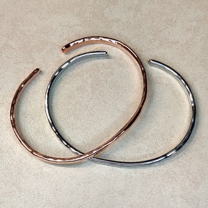 Anklet or Bracelet In Zinc Or Copper Single Or As A Set About 5 to 6 mm or About 0.2 inches Wide image 4