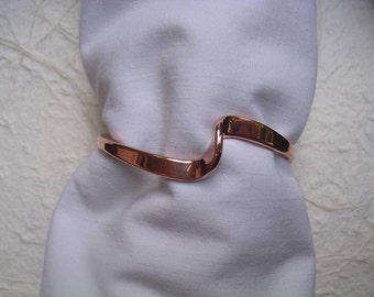 Copper Bracelet - Pure Copper - Weve Bracelet- Hand Forged From 6 Gauge Copper - Custom Fit - Comfort fit - Signed by Artist Isidro Nilsson