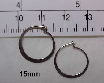 Small Hoop Earrings in your choice of Sterling Silver, 14k Gold, Blackened Niobium or Rainbow Niobium