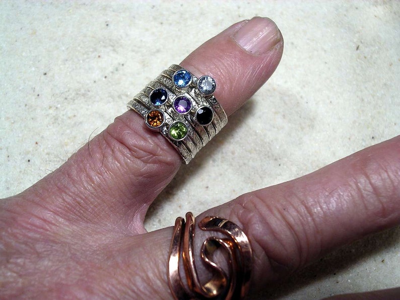 One Stacker Ring With Stone image 5