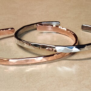 Anklet or Bracelet In Zinc Or Copper Single Or As A Set About 5 to 6 mm or About 0.2 inches Wide image 8