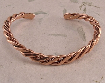 Copper Bracelet Wire Woven Classic Cuff