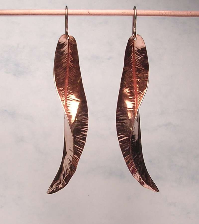 Copper Penny Earrings in Various Length Options Etsy