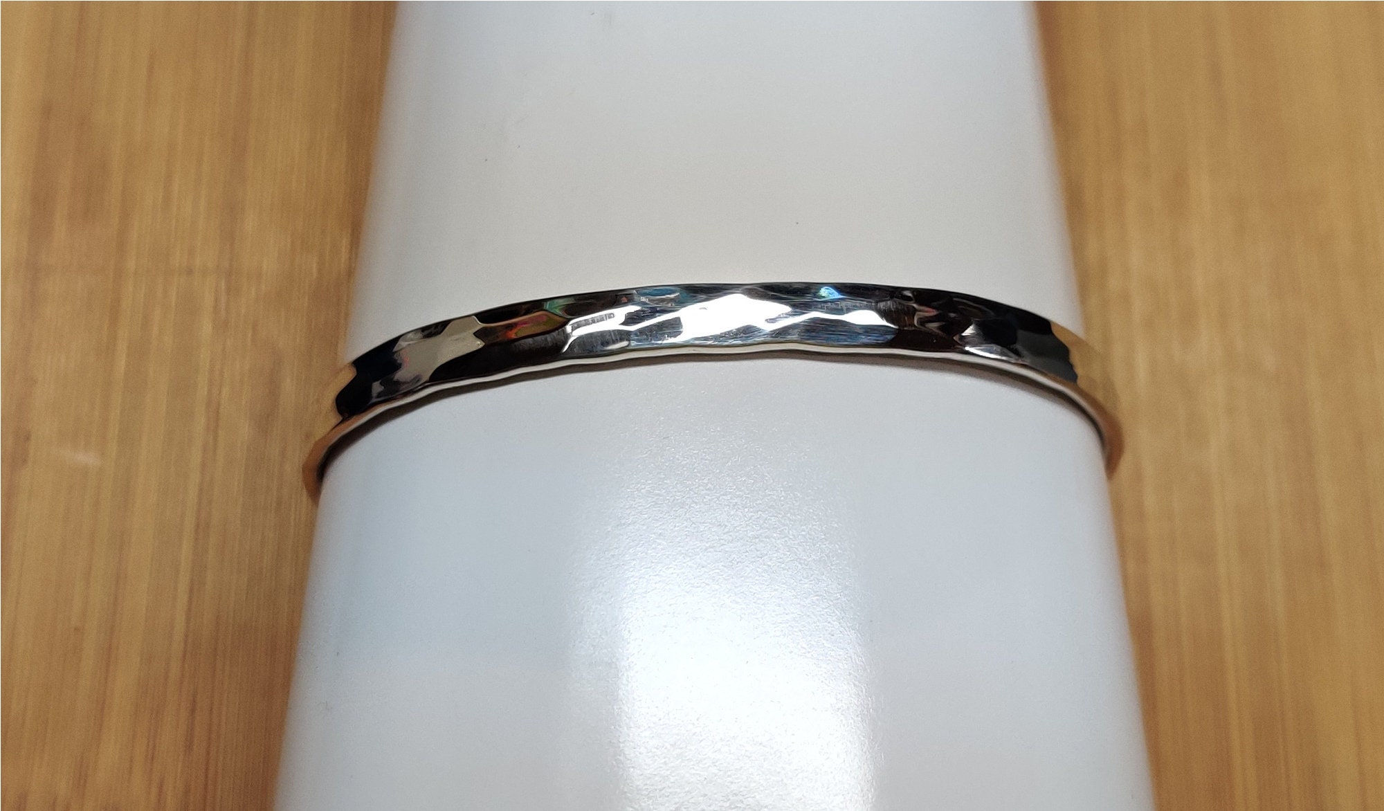 Hammered Sterling Silver Bracelet - Etsy Hammered Sterling Silver Bracelet - Etsy
