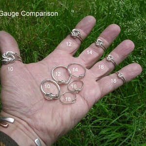 Heavy 12 Gauge Double Love Knot Ring in Sterling Silver