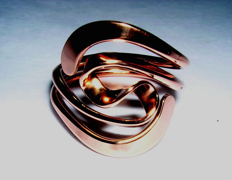 Winged Two Turn Vortex Energy Ring™ in Pure Copper - Etsy