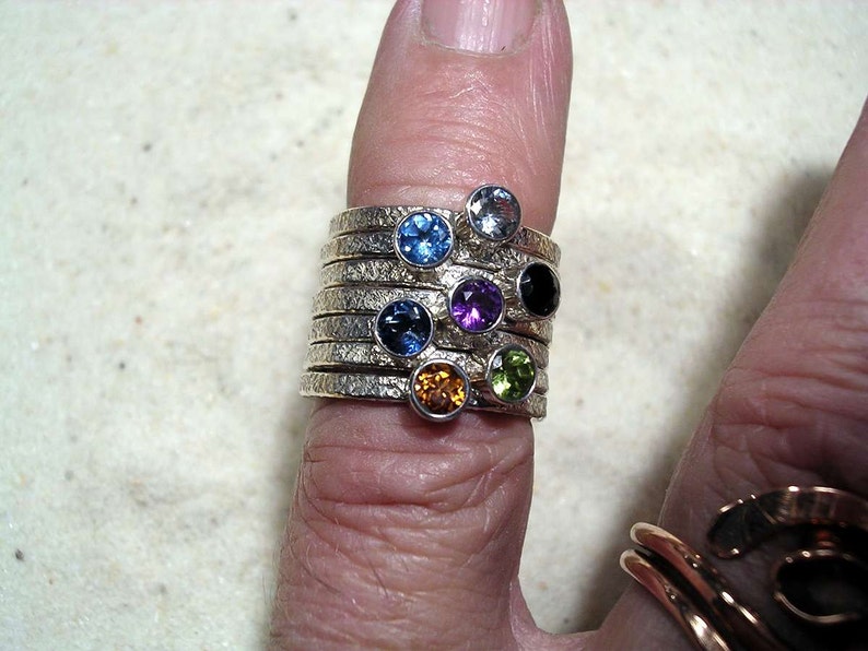 One Stacker Ring With Stone image 3