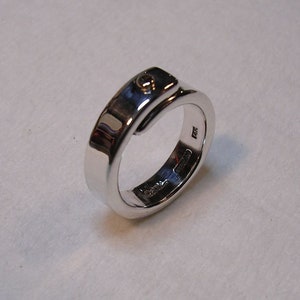 One Rivet Ring - Sterling Silver With 14k Gold Rivet - Etsy