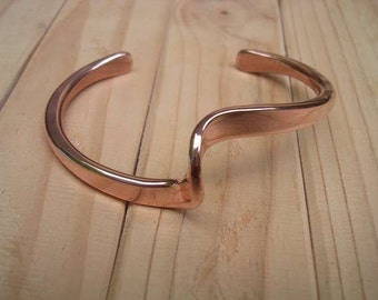 Pure Copper Or Sterling Wave Bracelet