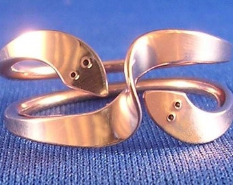 Two Turn Kundalini Wave Energy Ring in Copper, Niobium, Sterling or Gold