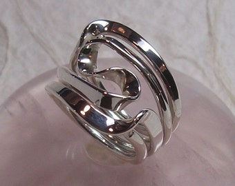 Sterling Silver Four Turn Vortex Energy Ring™.