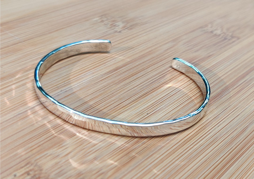Hammered Sterling Silver Bracelet - Etsy Hammered Sterling Silver Bracelet - Etsy