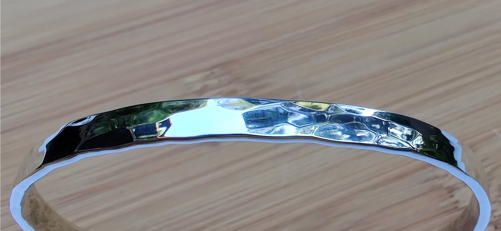 Hammered Sterling Silver Bracelet - Etsy Hammered Sterling Silver Bracelet - Etsy