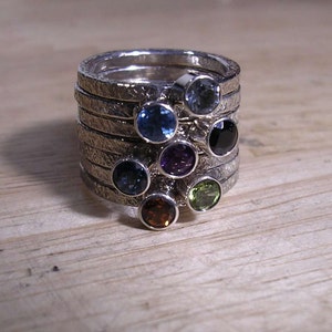 One Stacker Ring With Stone image 1
