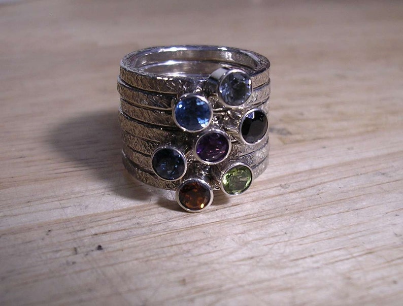 One Stacker Ring With Stone image 1