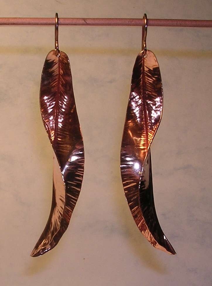 Copper Penny Earrings in Various Length Options Etsy