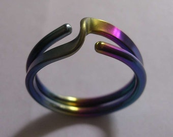 Colored Niobium 2 Turn Wave Energy Ring