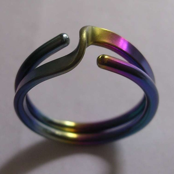 Colored Niobium 2 Turn Wave Energy Ring