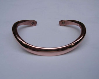 Pure Copper Classic Bracelet in 4 Gauge or the Heavier 2 gauge Copper with Two Magnets