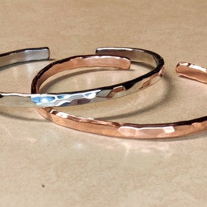 Anklet or Bracelet In Zinc Or Copper - Single Or As A Set - About 5 to 6 mm or About 0.2 inches Wide